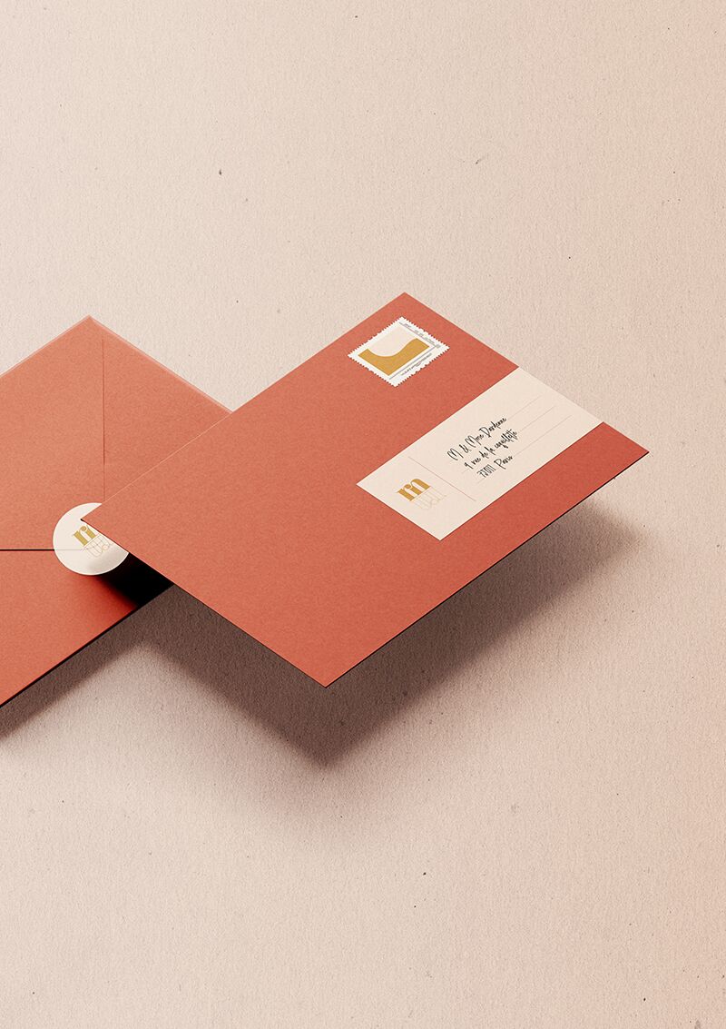 Etiquette enveloppe - Monogramme