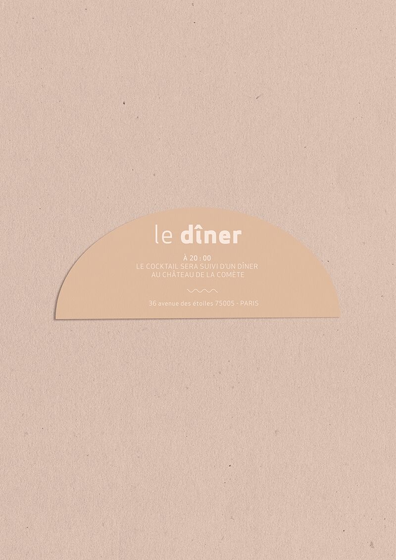 Invitation dîner - Monogramme
