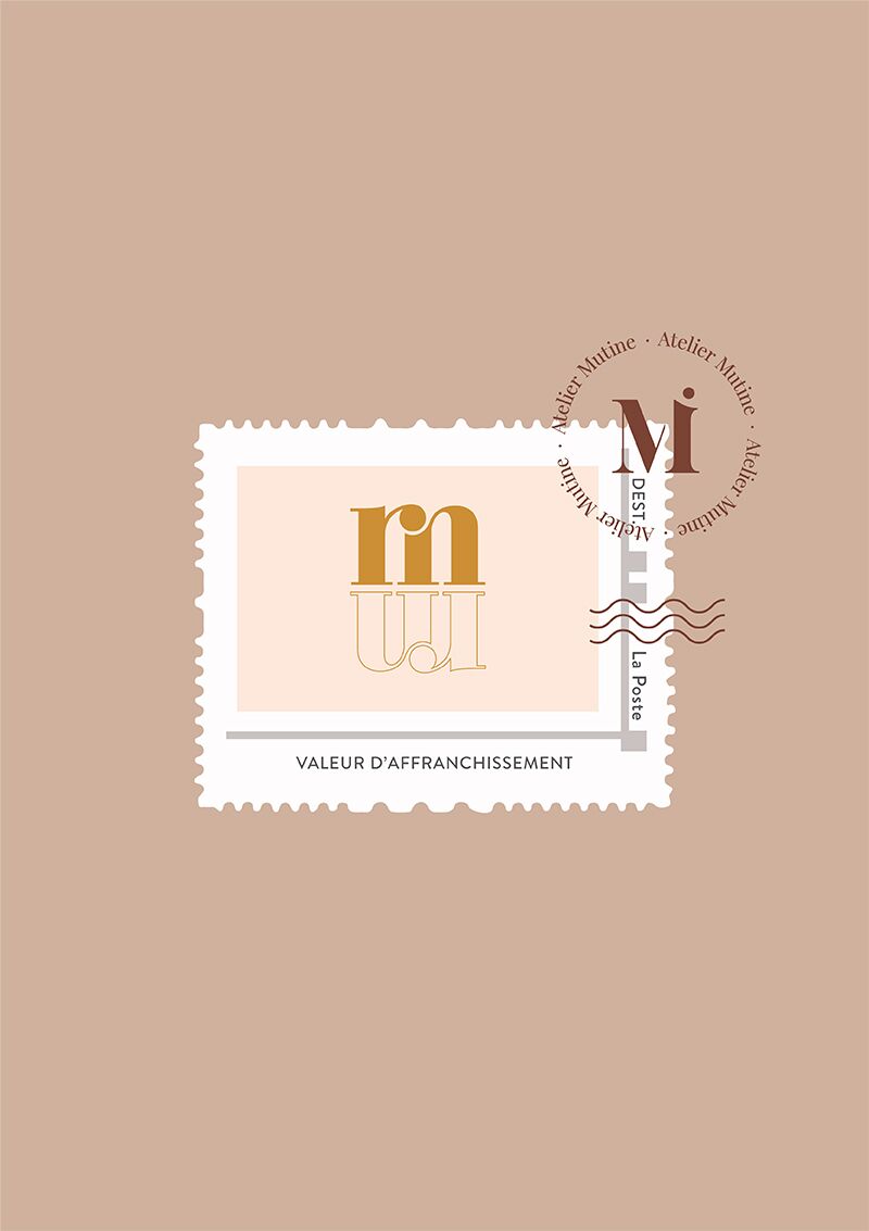 Timbre personnalisé Monogramme